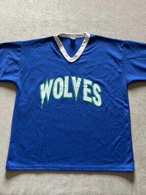 Minnesota Timberwolves Warm Up Shirt Adult XL Blue NBA Park Antony Pro Sport